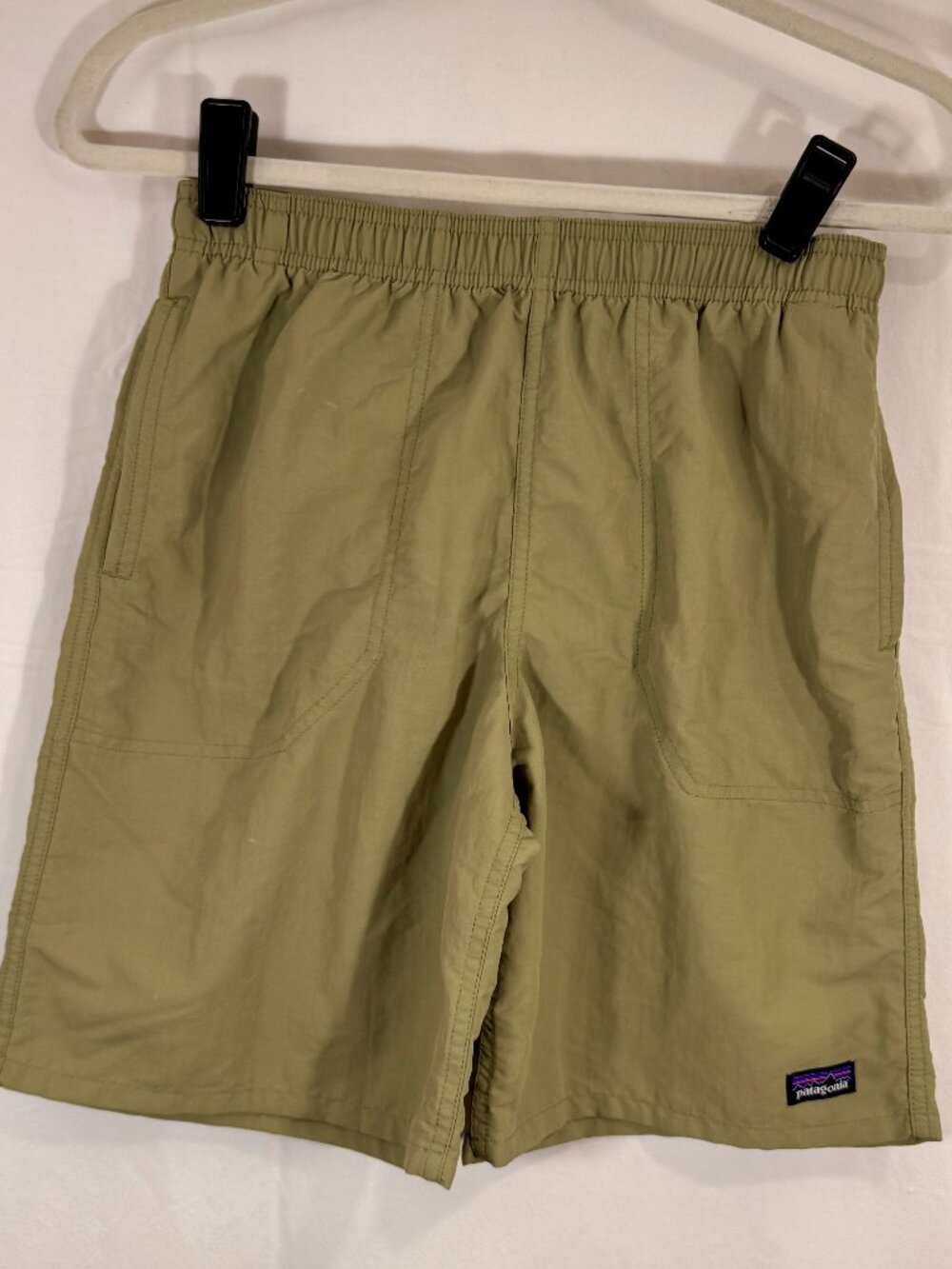 Patagonia Boys XL 14 Green Swim Trunks Board Shorts Quick Dry